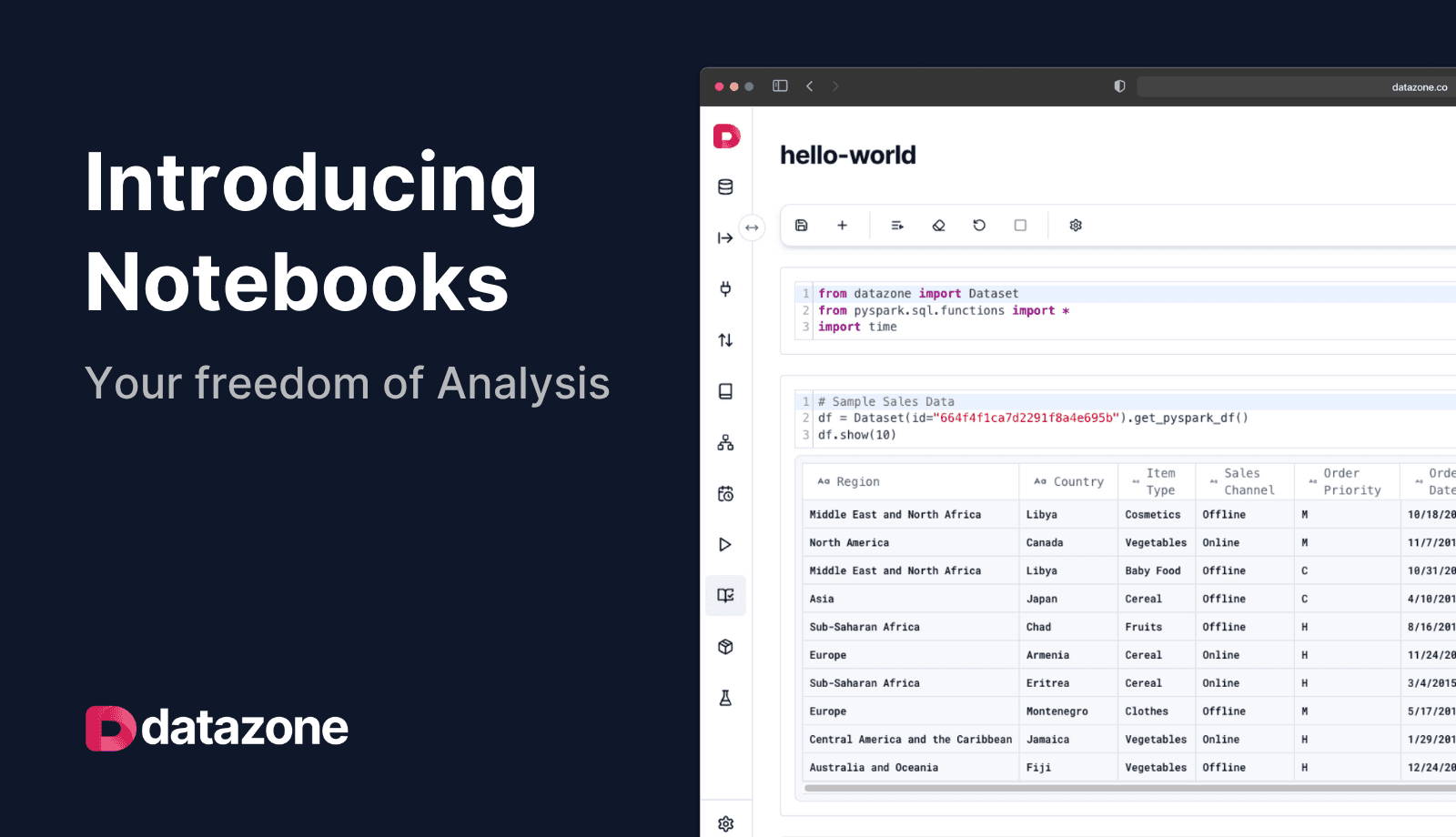 Datazone Notebooks